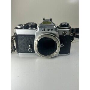 UNTESTED AS IS Nikon FE 35mm SLR Film Camera Body, Silver/Black